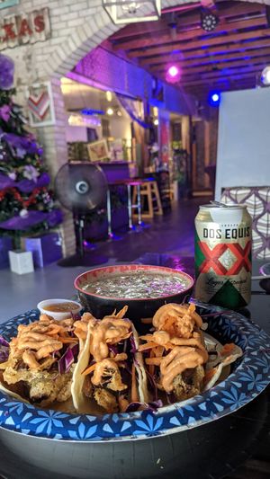 "Fish" tacos. #Veganuary at Veggie Del Sol in South Padre Island