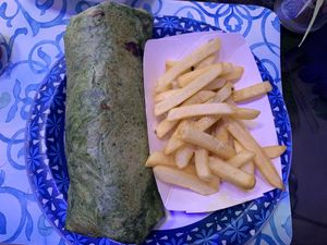 Green burrito 🌯  at Veggie Del Sol in South Padre Island