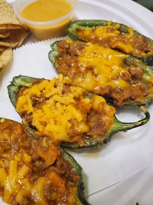 Stuffed jalapeños at Veggie Del Sol in South Padre Island