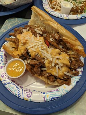 Philly Cheesesteak at Veggie Del Sol in South Padre Island