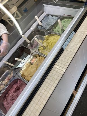 All ice cream is vegan!  at Pilgrims Fudge Kitchen and Gelateria in Lindisfarne