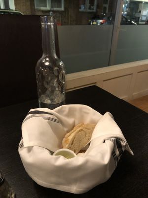 Complementary bread, vegan and the gf is also vegan but not always available   at Tony & Nick's in Kingston