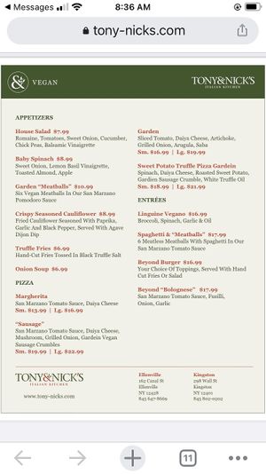  at Tony & Nick's in Kingston