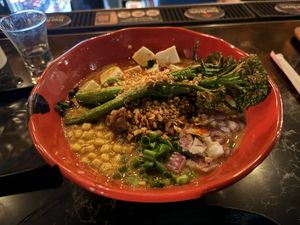 Flying vegan harvest - get it spicy!  at JINYA Ramen Bar in Denver