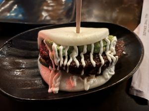 Impossible bun  at JINYA Ramen Bar in Denver