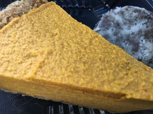 Pumpkin pie and cacao 'cookie' at Ecopolitan in Minneapolis