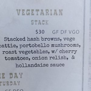 Vegan option breakfast at The Ranch Bar & Grill in Te Anau