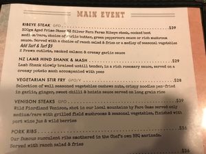 The vegetarian stir fry can easily be made vegan by omitting the hoisin sauce (the owner assured me that it is extremely delicious). at The Ranch Bar & Grill in Te Anau