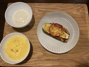 Vegan breakfast 1  at Onpoint Madarao in Myoko