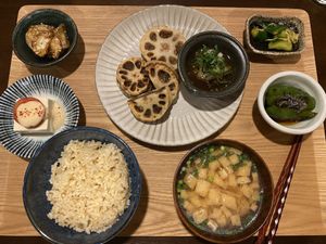 Vegan dinner 1  at Onpoint Madarao in Myoko