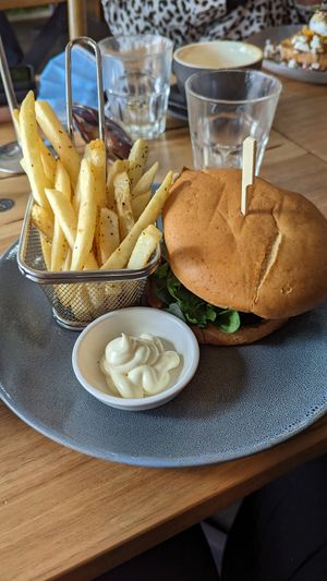 Lentil burger at Cafe Melzar in Mount Gambier