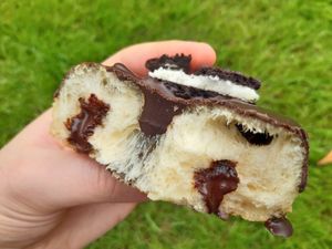 Oreo donut filled with chocolate cream at Royal Donuts  in Mannheim