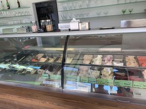 All the icecream options at Limette Eis-Cafe in Freiburg