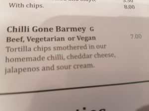 Vegan chilli options at French & Byrne in Stafford