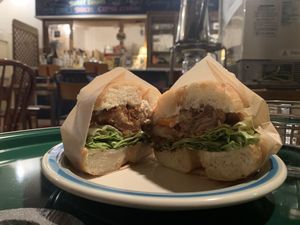 Tatsuta burger  at Hatena in Tokyo