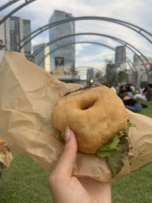 Bagel sandwich at Hatena in Tokyo