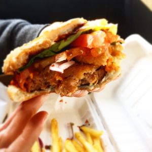 Vhopper burger  at Vizza Guys in Gateshead