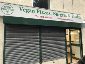 Outside on opening day  at Vizza Guys in Gateshead