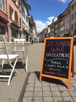 located in the old town at Gelateria Pura Vida in Winterthur