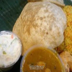 2 mini Poori from the set (it is deflating ...)  at Komala's Restaurant - Northpoint City in North Singapore