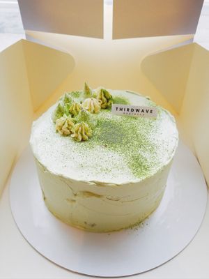Vegan Matcha Cake - Custom Order at Thirdwave Espresso in Toronto