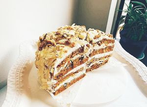 Vegan carrot cake at Thirdwave Espresso in Toronto