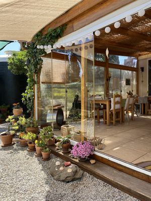 Food area   at Darjas Yurtas in Benajarafe