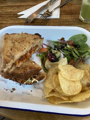 Vegan BBQ jackfruit toastie  at Drift-In in York