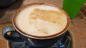 Decaf soya latte #Veganuary at Drift-In in York