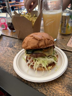 Chilli burger  at El Rayo Vegan Cantina in York