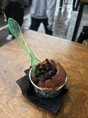 Delicious vegan ice cream at Caravel in Athens