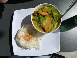 Curried vegetable + tofu  at Pinoy Filipino Restaurant in St Petersburg