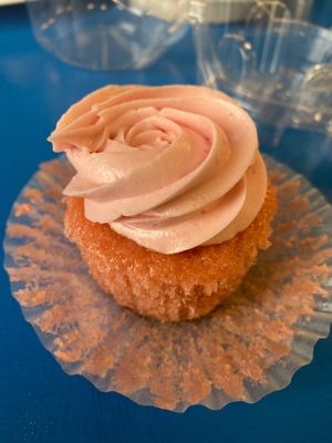 Strawberry cupcake - YUM!! at Earth Based Cafe in Martinsburg