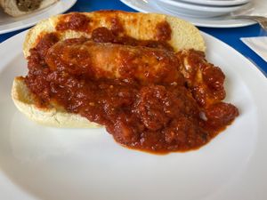 Beyond Italian Hot Sausage at Earth Based Cafe in Martinsburg
