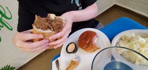 steak and Cheese hoagie featuring the Crabby underneath  at Earth Based Cafe in Martinsburg