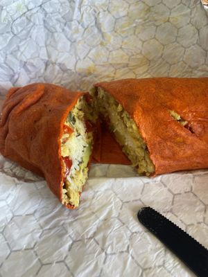 Bloody vegan burrito   at Slim Thick Cafe in Tempe