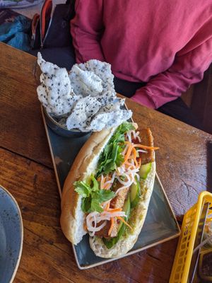 Bánh mì with sesame crisps at Nam Song in Sheffield