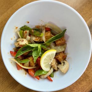 Thai basil  at Siam Orchid in Bar Harbor