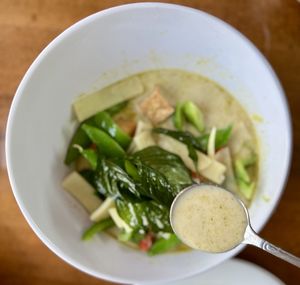 Green curry  at Siam Orchid in Bar Harbor