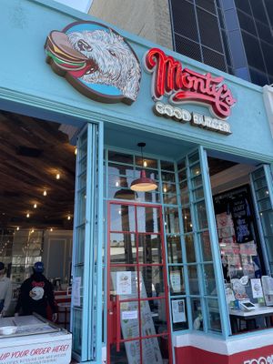 Months outside  at Monty's Good Burger - 3rd St in Los Angeles