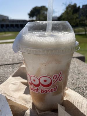 Salted caramel milkshake  at Monty's Good Burger - 3rd St in Los Angeles