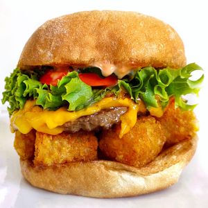 Double with Tots at Monty's Good Burger - 3rd St in Los Angeles