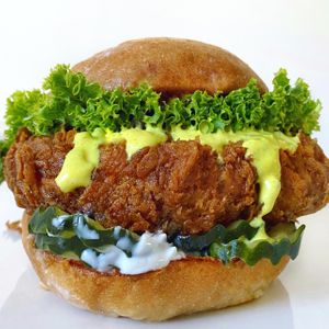 Charlie’s Chick’n Sandwich with Habanero   at Monty's Good Burger - 3rd St in Los Angeles