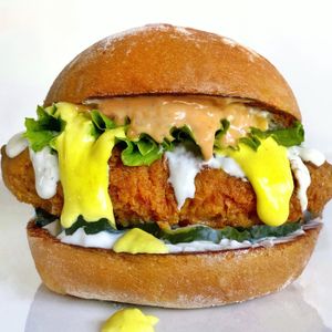   at Monty's Good Burger - 3rd St in Los Angeles