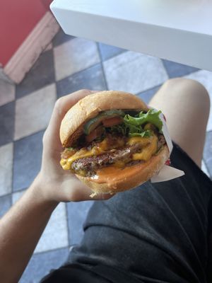   at Monty's Good Burger - 3rd St in Los Angeles