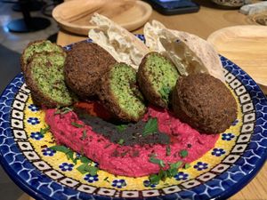 Edamame falafel!  at Salam in Tokyo
