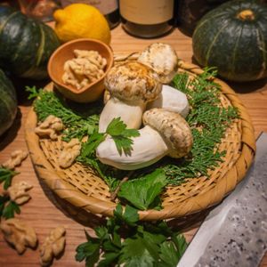 Fall matsutake mushrooms.  at Salam in Tokyo