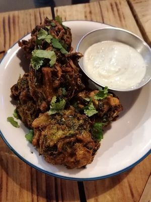 Vegetable pakora at Plant Base in Lisbon