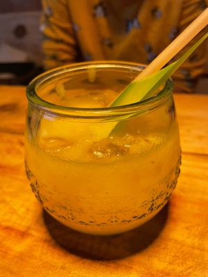 Pineapple juice at Plant Base in Lisbon