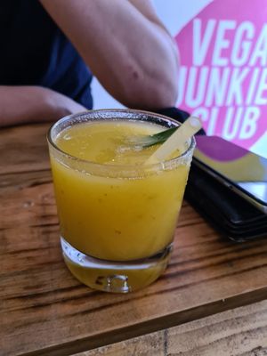 Pinapple juice at Plant Base in Lisbon